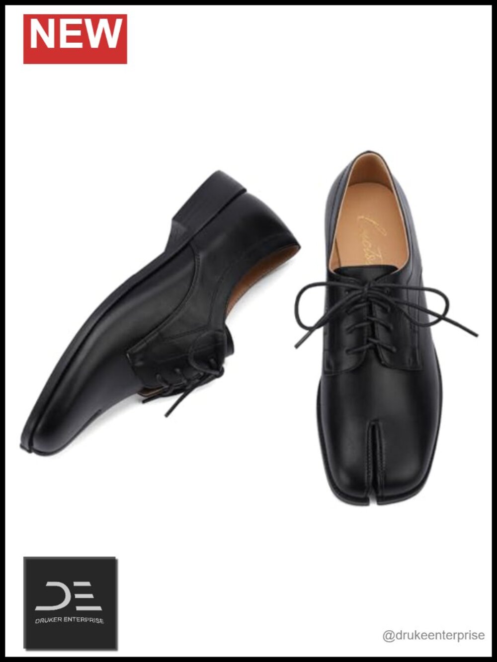 Faux Leather Split Toe Derby Oxfords Lace-up 1 Inch Chunky Heel Women's Shoes